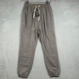 NWT Jishinman Japanese Streetwear Joggers Grey Linen Blend XXL US Size M
